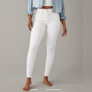 AE Next Level High Waisted White Jeans